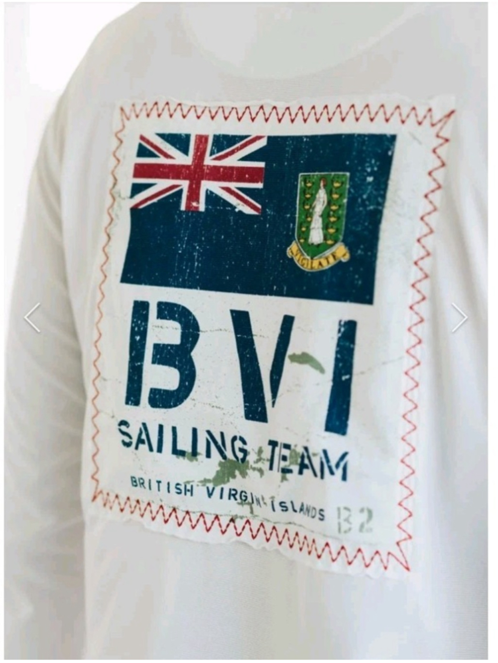 BVI SAILING TEAM-UPF50 White Mesh LS Polo-Sz L-NWT-HiHo-British Virgin Isles